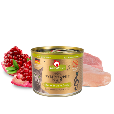 🇩🇪 Granata Pet Symphonie Cat Wet Food No. 6 Calf & Poultry 200g