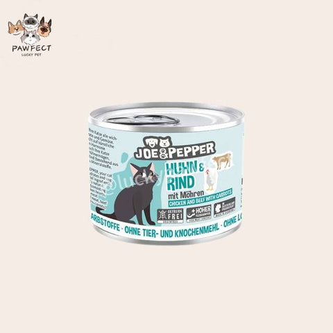 Joe & Pepper Cat Chicken & Beef with Carrots 200g