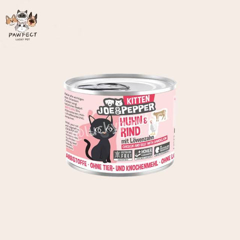 Joe & Pepper Cat Kitten Chicken & Beef 200g