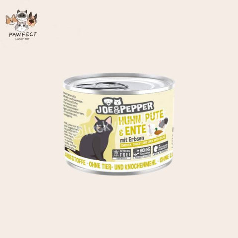 Joe & Pepper Cat Chicken, Turkey & Duck with Peas 200g