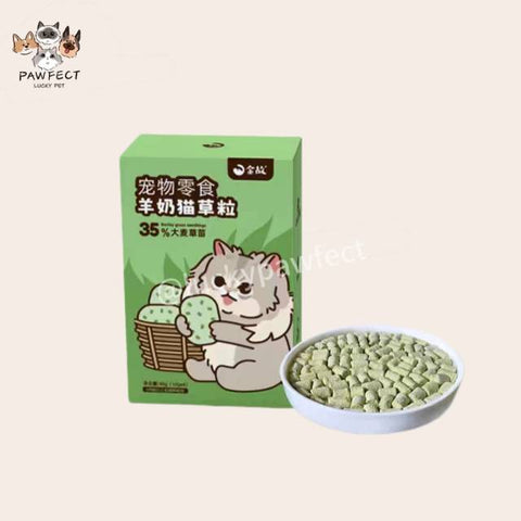 GOLDEN TALES Raw Pet Snacks Goat Milk Cat Grass 40g