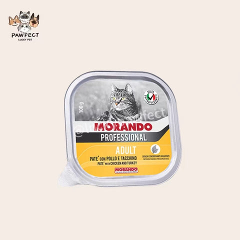 Morando Professional Adult Pate Cat Can Food 100g-Chicken&Turkey