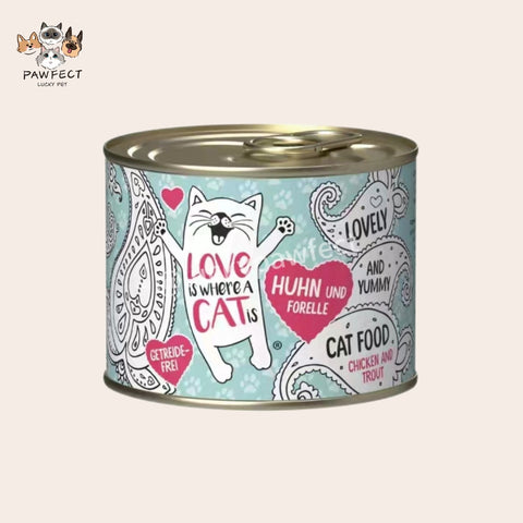 Dr.Link LOVE IS WHERE A CAT IS® 1x200g Huhn und Forelle