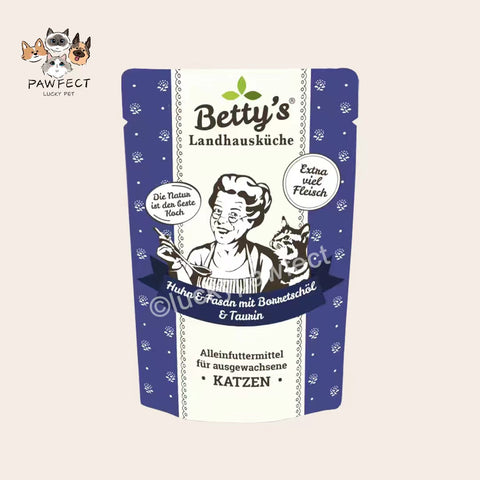 Betty`s Country House Kitchen Fresh Bag Cat-Poultry Chicken & Pheasant with Borage Oil 100g