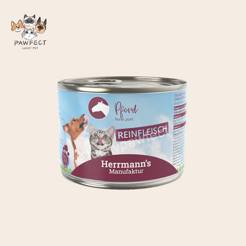 🇩🇪 Herrmanns Pferd reinfleisch  pure horse meat for Cats and Dogs 200g