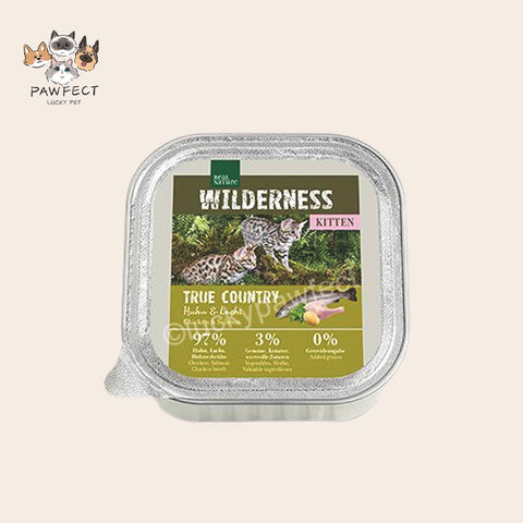 🇩🇪 Real Nature Wilderness Kitten Chicken/Salmon pack 100g