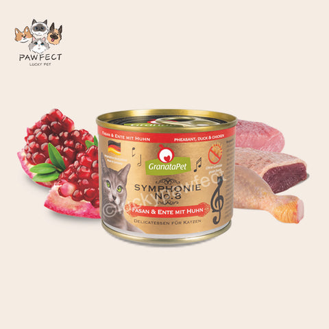 🇩🇪 Granata Pet Symphonie Cat Wet Food No.8 Pheasant & Duck with Chicken 200g