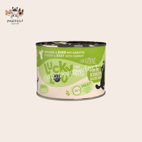 Lucky Lou Lifestage Kitten Poultry & Beef 200g